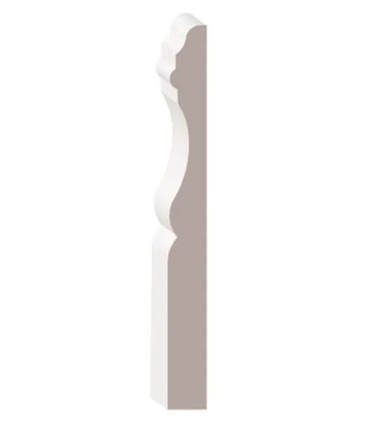 MDF Pré-peint 3 7/8 x 3/8 x 14' Colonial