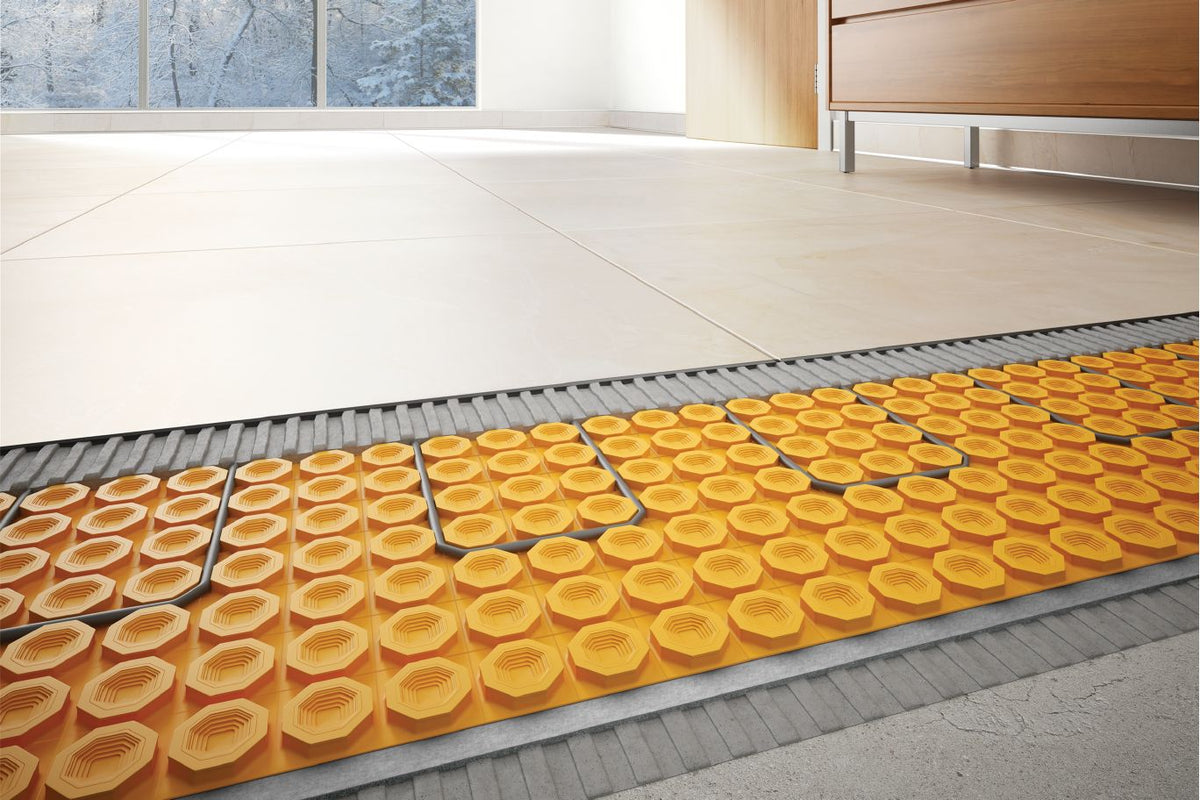Schluter DITRA-HEAT-DUO Membrane de désolidarisation avec rupture thermique en feuille pour plancher chauffant 2' 7-3/8" x 3' 2-5/8" - 8 mm (8.4 pi²)