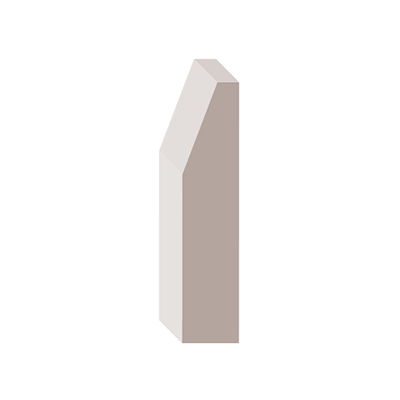 MDF Pré-peint 2 3/4 x 5/8 x 14' Zen